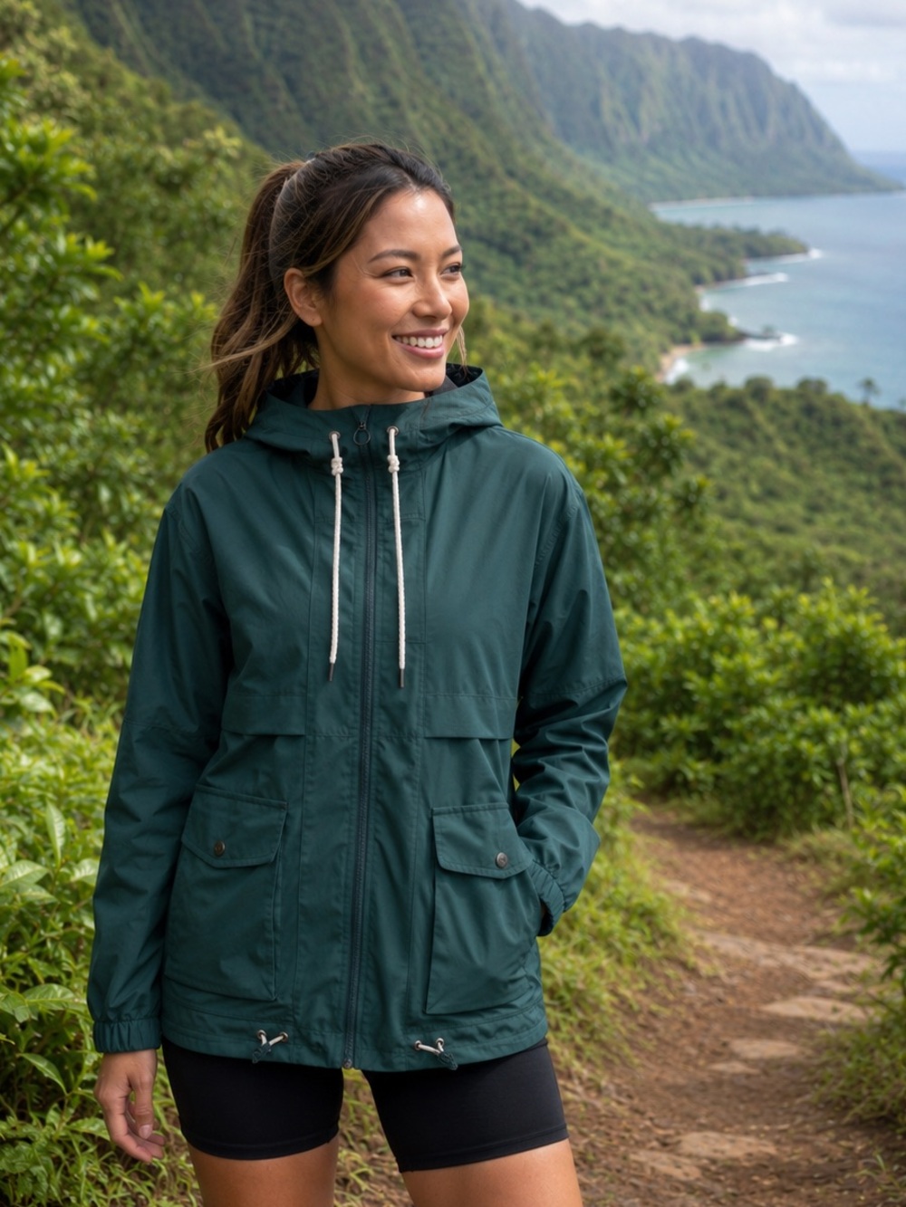 🌧️ Vuori Elijo Rain Jacket | Size M | Deep Teal